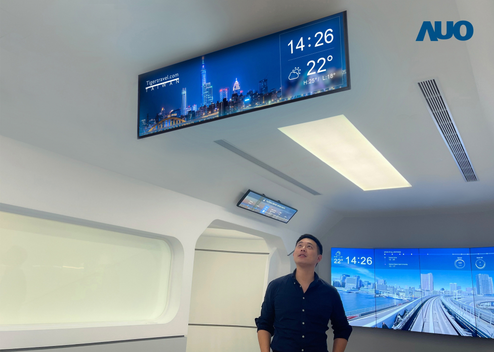 The TARTAN "37-inch Ultra-thin Dual-sided In-vehicle Display" by MILANTIYU Display Plus features a single backlight design, resulting in a 12mm thickness; providing precise real-time passenger information and advertisements